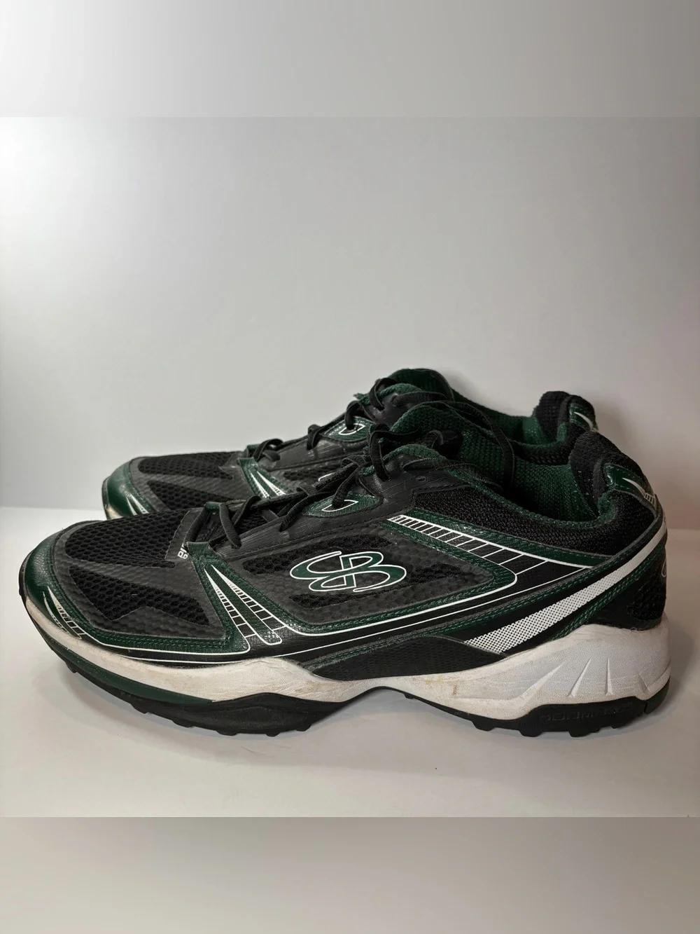 Boombah Men's Turf Athletic Shoes Black Green White Size 14